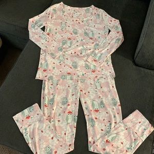 Super Soft Winter Owl Pajama Set Size Large